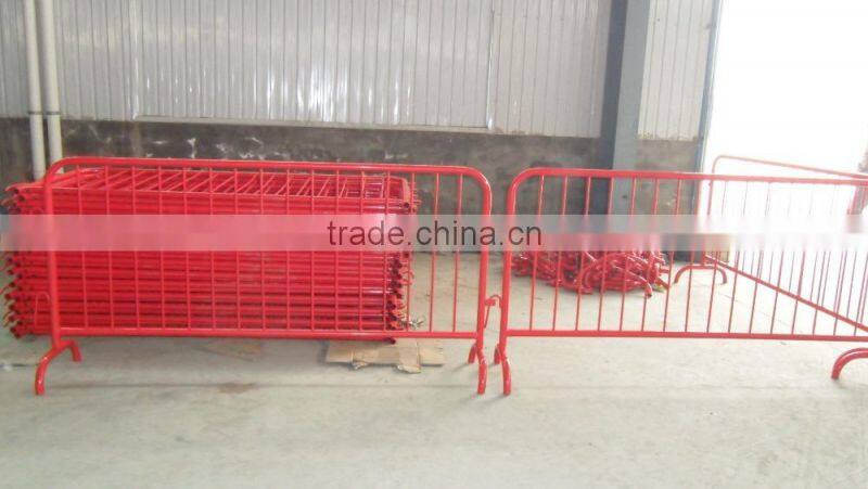Galvanized or Powder coated crowd control barrier/ temporary fence barrier/steel pipe barrier