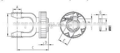 1 3/8" Z6 quick release yoke of PTO shaft