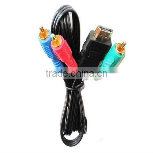 HDMI to 3-RCA RGB Audio Video Component Cable