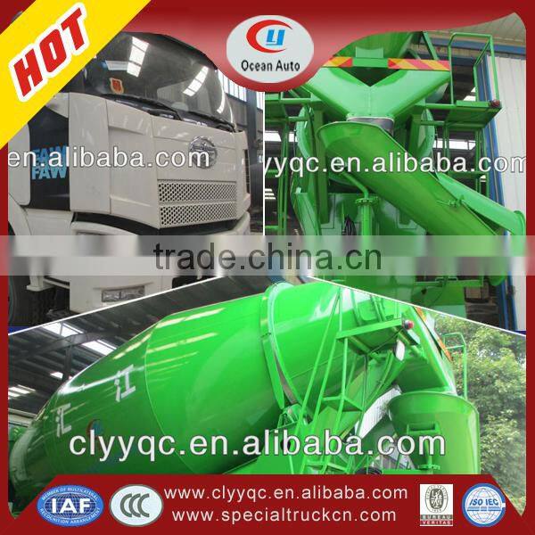 FAW 10,12 CBM ready mix concrete trucks, self loading concrete mixer truck, used pump concrete truck for a hot sale