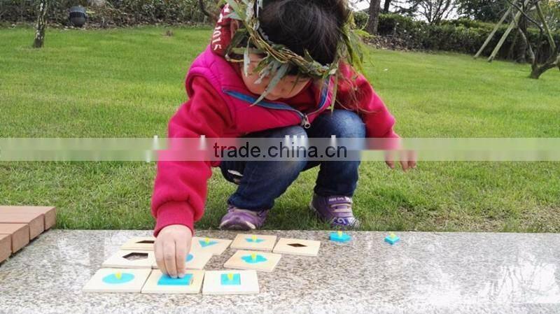 Kids wooden Toy Montessori geometry puzzle