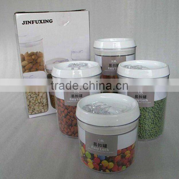 Round food storage container with color box (PF9023)
