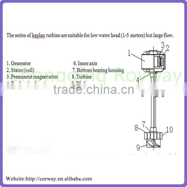 Home Used Mini/Mirco Kaplan/Axial Flow Turbine 5kw Water Turbine Generator