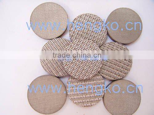 Multilayer wire mesh sintered stainless steel filter disc