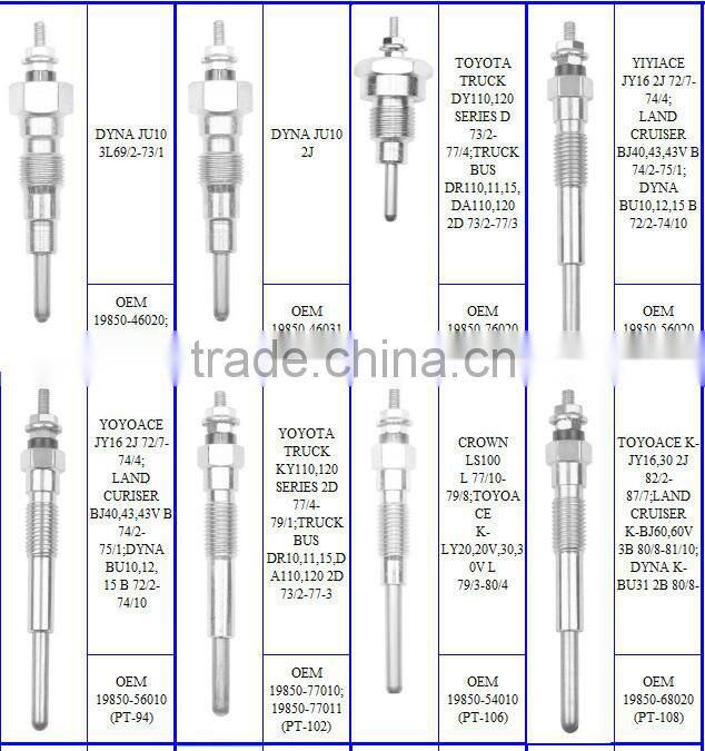 Auto parts 19850-64030 PT-152 1H-Z Engine glow plug for Toyota Coaster CRUISER