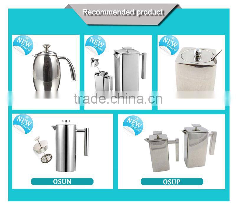 Round shape colorful stainless steel unique coffee press maker(MSUB)