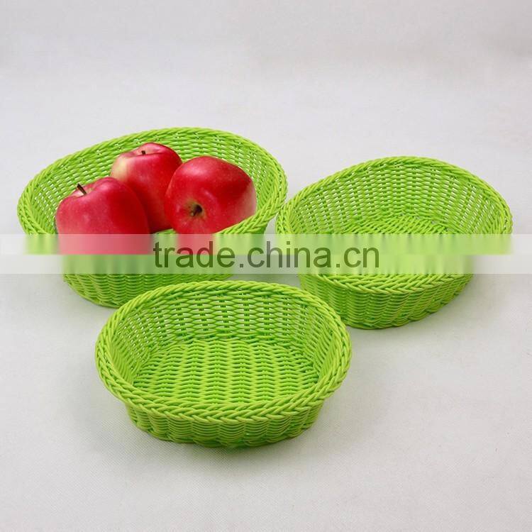Custom made fancy mini plastic wicker woven baskets wholesale