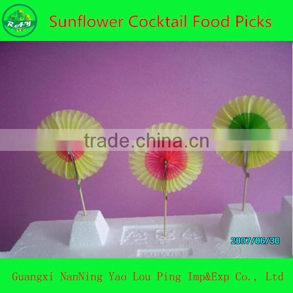 Party Cocktail Paper Pinwheels Picks