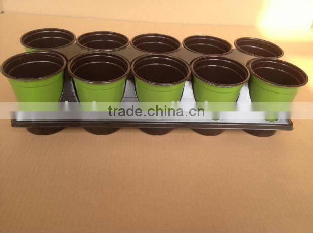 10 pack plastic flower pot carrier / flower pot carry tray