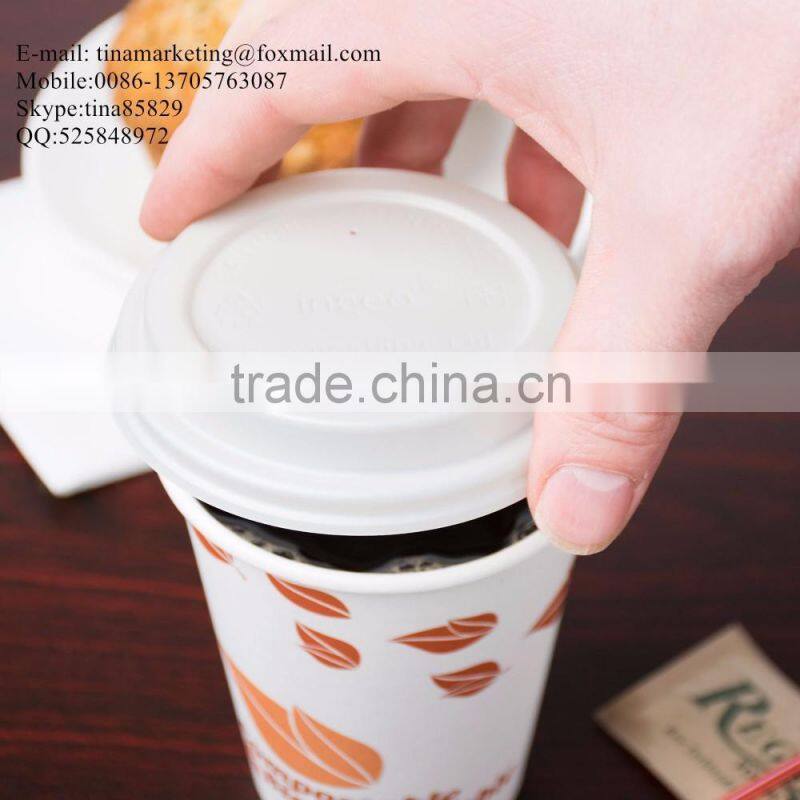 EcoChoice 10-20 oz. White Compostable and Biodegradable Paper Hot Cup Lid