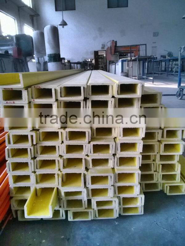 Yellow C-Channel FRP Pultruded Profiles