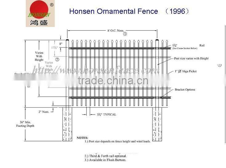 High Quality Ornamental Fence (15 years Factory)