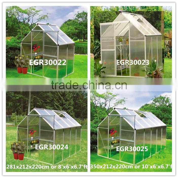 Aluminum hot sale easy installation top quality polycarbonate garden GREENHOUSE
