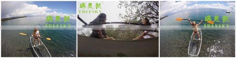 china supplier new style no Inflatable PC crystal transparent clear kayak