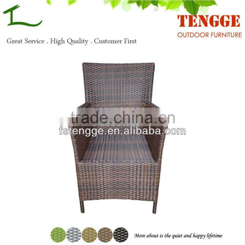 Outdoor furniture syntheric wicker armrest dining chair