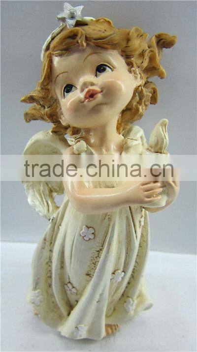 Resin male angel sculpture for decoration