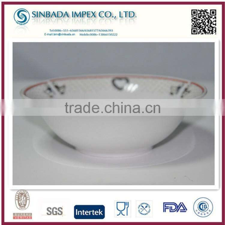 High quality ceramic white porcelain bowl