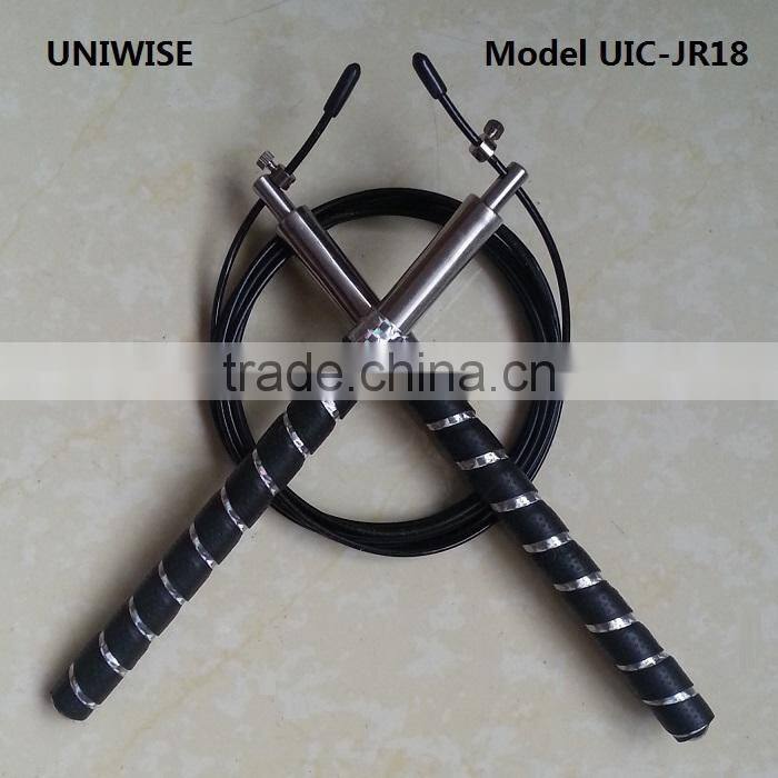 JR18- High quality Metal jump rope wholesale, professional bearing crossfit speed skipping rope.