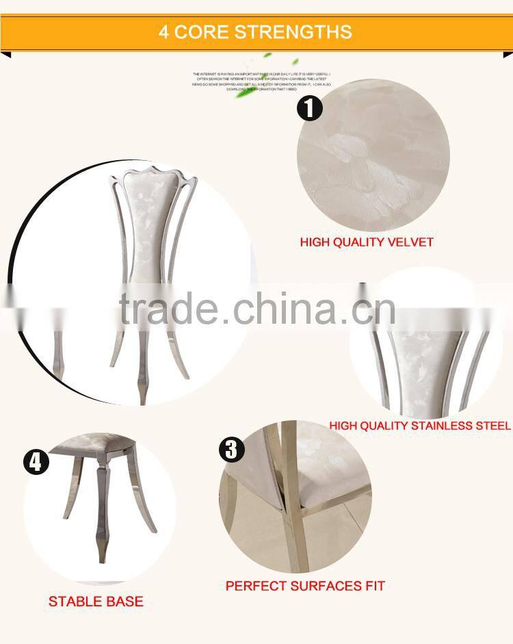 B353 New arrival velvet fabric dining Chair