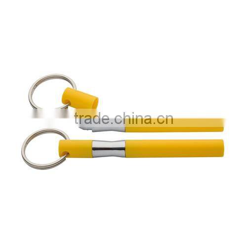 Colorful promotional mini pen plastic ball pen with metal ring