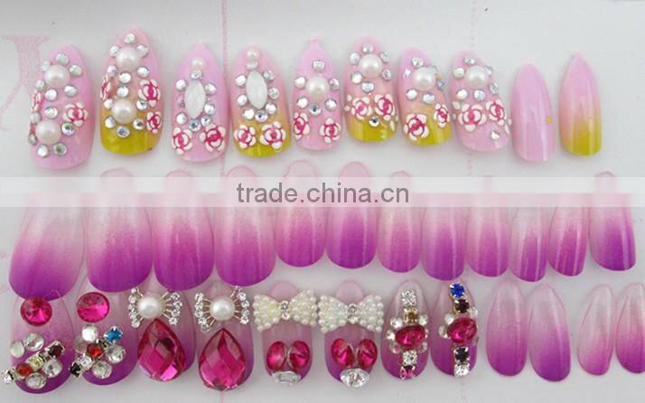 high quality bridal nail art designs false nail art fancy wedding nail art