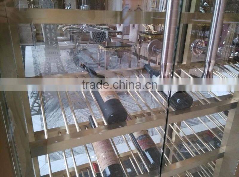 KTV Bar Stainless Steel Wine Display Shelf Rack Metal Wine Rack