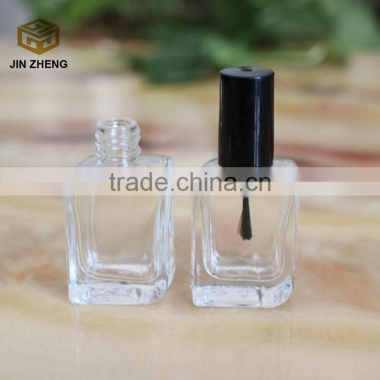 Wholesale 10ml Empty Nail Polish Bottle Clear Glass With Agitator Mixing Balls