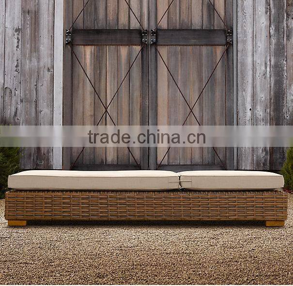 2017 Sigma trade assurance weatherproof outdoor plastic rattan beach day beds