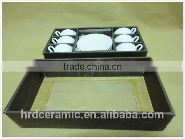 6 pcs Customized Logo Snack Plate Porcelain