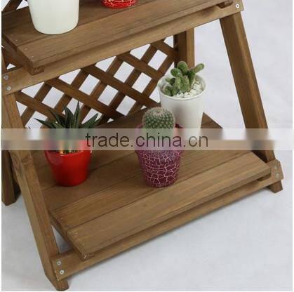 2015 popular cheap wooden flower racks custom