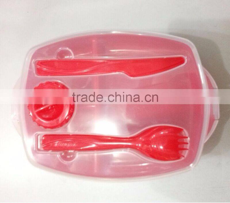 BSCI Factory LFGB FDA Passed 3 Compartment Lunch Box,Plastic Food Container