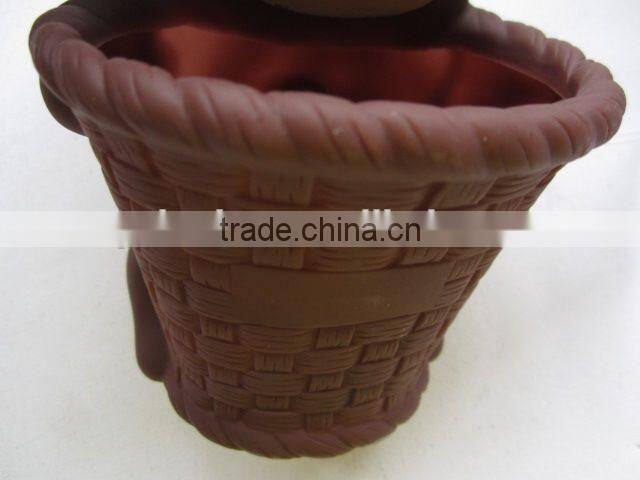 Monkey shaped sucker type PVC toothbrush holder