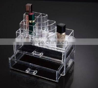 hot selling transparent cosmetic product display stands