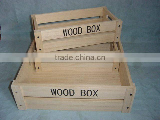 Modern style pine wooden storage box wooden crates