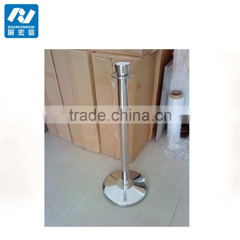 Elegant barrier stanchion with velours rope