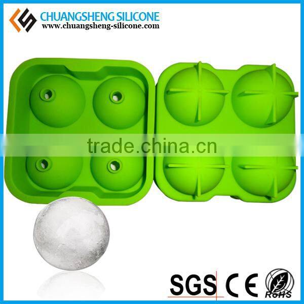 4pcs ball set silicone ice cube maker