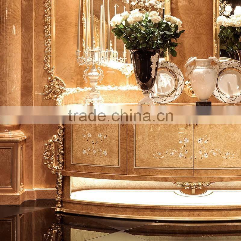 momodaLuxury French Louis XV baroque Buffet Sideboard Cabinet/ Antique dining room Cabinet With Mirror furniture