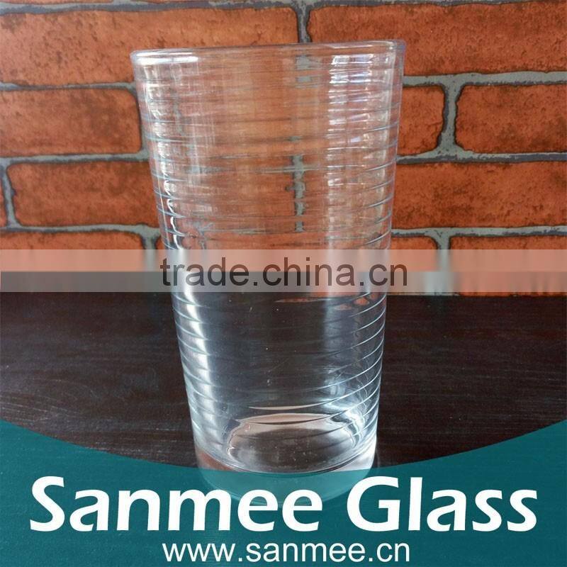 Drinking Glass Cup Low Price Machine Pressed Measuring Drinking Glass Cup