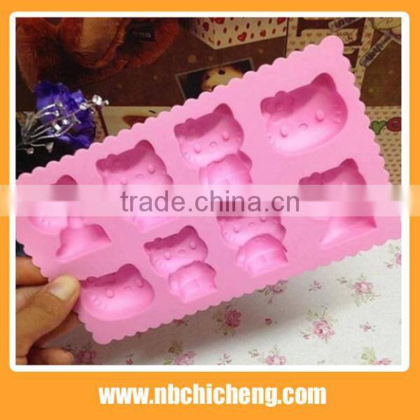 High Quality Cheaper Price Colorful Design Silicone Ice Cube Mould,Hello Kitty , Ice Cube Tray.