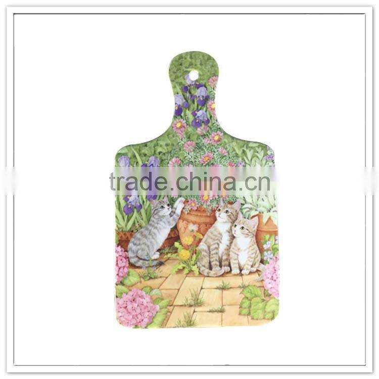 Garden design Germany market breakfast bread plastic cutting board with hang hole