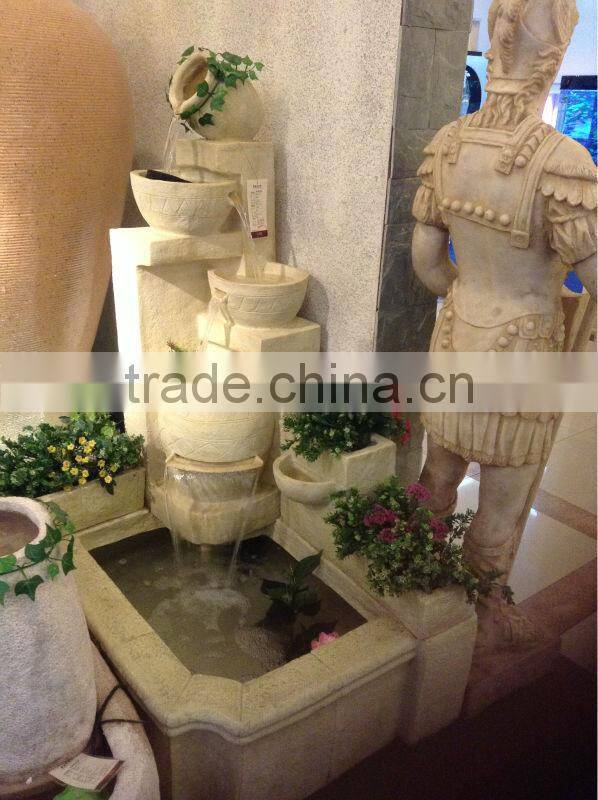 decorative water garden cascade fountain