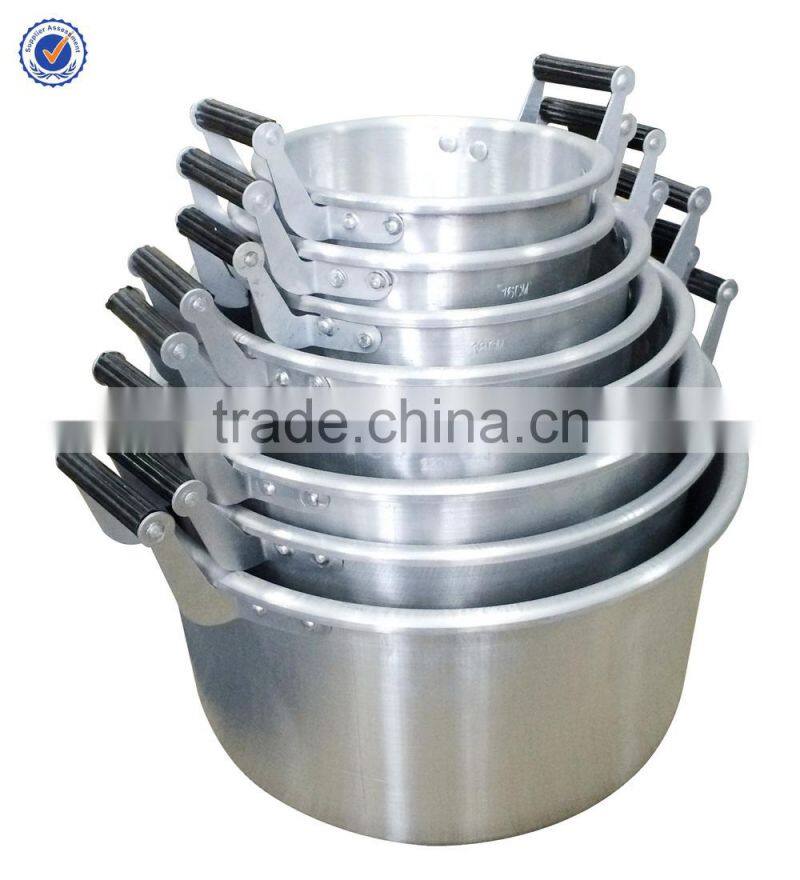 Hot sale cookware set satin aluminum pot