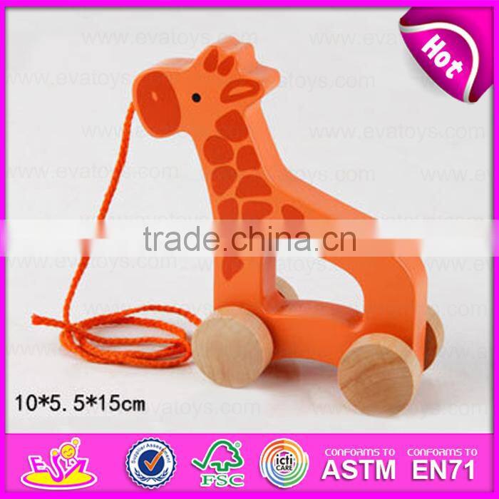 Hot sale high quality Wooden Baby Push and Pull crocodile toy,Promotional gift wooden push up toyin bulk W05B082-A1
