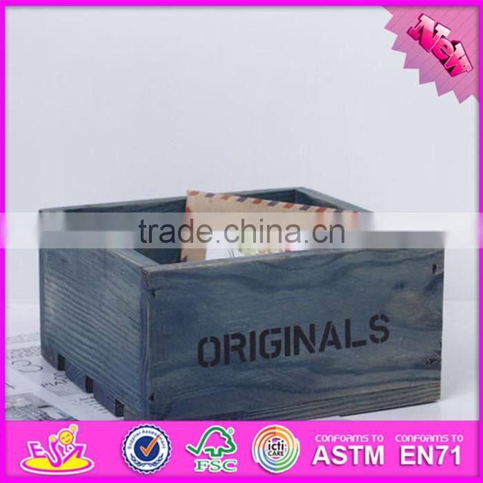 2016 new fashion children wooden kids storage box, most popular wooden kids storage box W08C162