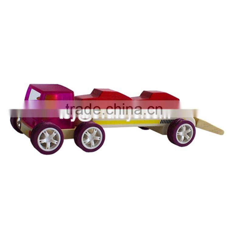Best sale kids wooden animal toy cars high quality mini wooden animal toy cars for children W04A033