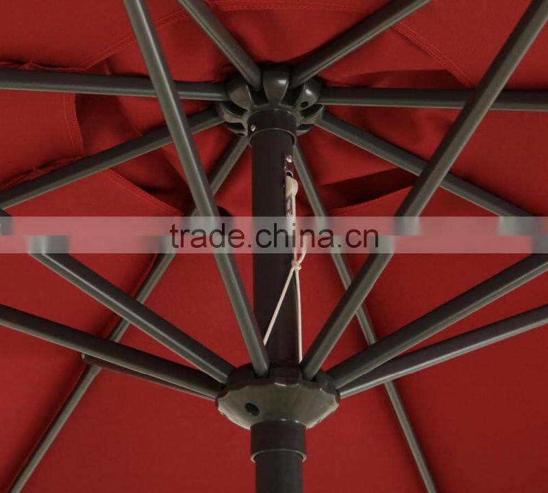 Outdoor Sun Garden Parasol Umbrella Parts Aluminium Market Umbrella