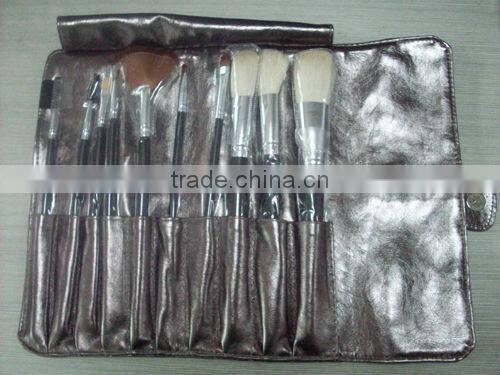 2014 best seller professional 10pcs beauty brush set /makeup brush set in pu bag