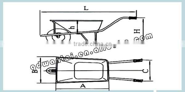 wantai air wheel concrete wheel barrow WB6200