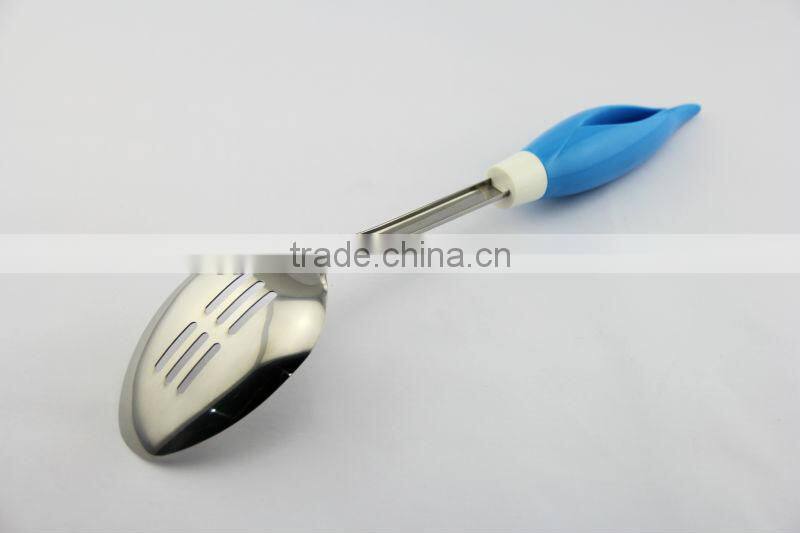 Top sales 2014 new design stainless steel kitchenware Slotted Spoon