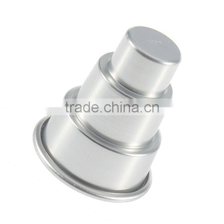 DIY Mini 3-Tier Cupcake Pudding Chocolate Cake Silicone Mold Baking Pan Mould Party Aluminium Cake Mold Metal Cake Mold